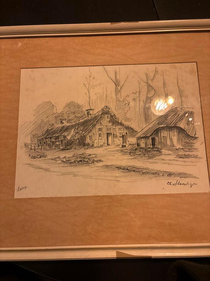 Clement van Vlaardingen - Laren, Antiek en Kunst, Kunst | Tekeningen en Foto's, Ophalen