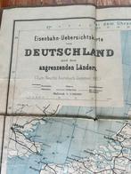 1892 kaart op linnen duitsland, Boeken, Atlassen en Landkaarten, Gelezen, Duitsland, Ophalen of Verzenden, 1800 tot 2000