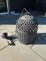 Metalen vintage kooilamp, Huis en Inrichting, Lampen | Hanglampen, Ophalen, Zo goed als nieuw, 50 tot 75 cm