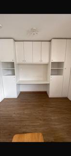 Witte kast met bureau, Ophalen, 50 tot 100 cm, Zo goed als nieuw, Minder dan 100 cm