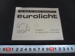 sticker naarden the word for lighting architecture EUROLICHT, Ophalen, Zo goed als nieuw