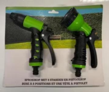 Nieuw! Sproeikop met 8 standen en pistoolkop €6,99 beschikbaar voor biedingen