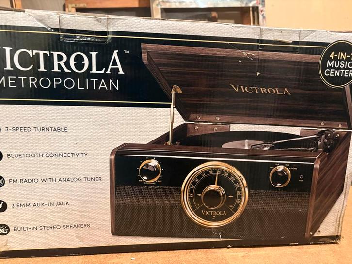 Victrola Metropolitan Platenspeler - Nieuw in doos, Audio, Tv en Foto, Platenspelers, Nieuw, Ophalen of Verzenden