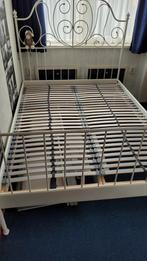 Ikea bed, 2-persoons met lattenbodems, Huis en Inrichting, Slaapkamer | Bedden, Ophalen, Overige materialen, Wit, Tweepersoons