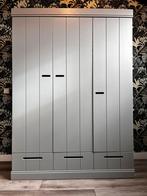 Woood Garderobekast / Kledingkast grijs 140x54,5x195cm, Huis en Inrichting, Kasten | Kledingkasten, Ophalen, Gebruikt, 100 tot 150 cm