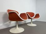 1e editie vintage tulip stoelen ,Pierre Paulin,Artifort,1970, Huis en Inrichting, Ophalen, Gebruikt, Bruin, Twee