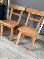 Houten Stoelen - Set van 2, Huis en Inrichting, Stoelen, Gebruikt, Twee, Bruin, Ophalen of Verzenden