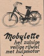 Retro reclame 1955 Kaptein Mobylette brommer zuinig rijwiel, Verzamelen, Verzenden, Overige typen
