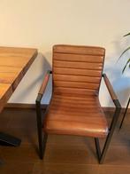 Goossens Eetkamerstoel Leer - Sturdy Design, Huis en Inrichting, Stoelen, Ophalen, Gebruikt, Bruin, Leer