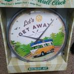 nostalgic-art nostalgic klok vw volkswagen bus nieuw, Ophalen of Verzenden, Nieuw, Analoog, Wandklok