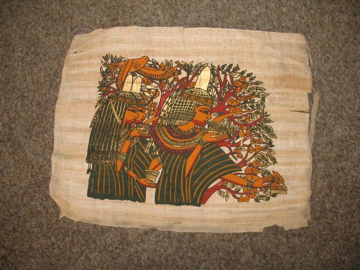 Papyrus Egypte * Mooi Vintage, Antiek en Kunst, Curiosa en Brocante, Ophalen of Verzenden