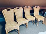 4 Rieten Stoelen Ibiza/Bohemian Style, Huis en Inrichting, Ophalen, Gebruikt, Overige kleuren, Riet of Rotan