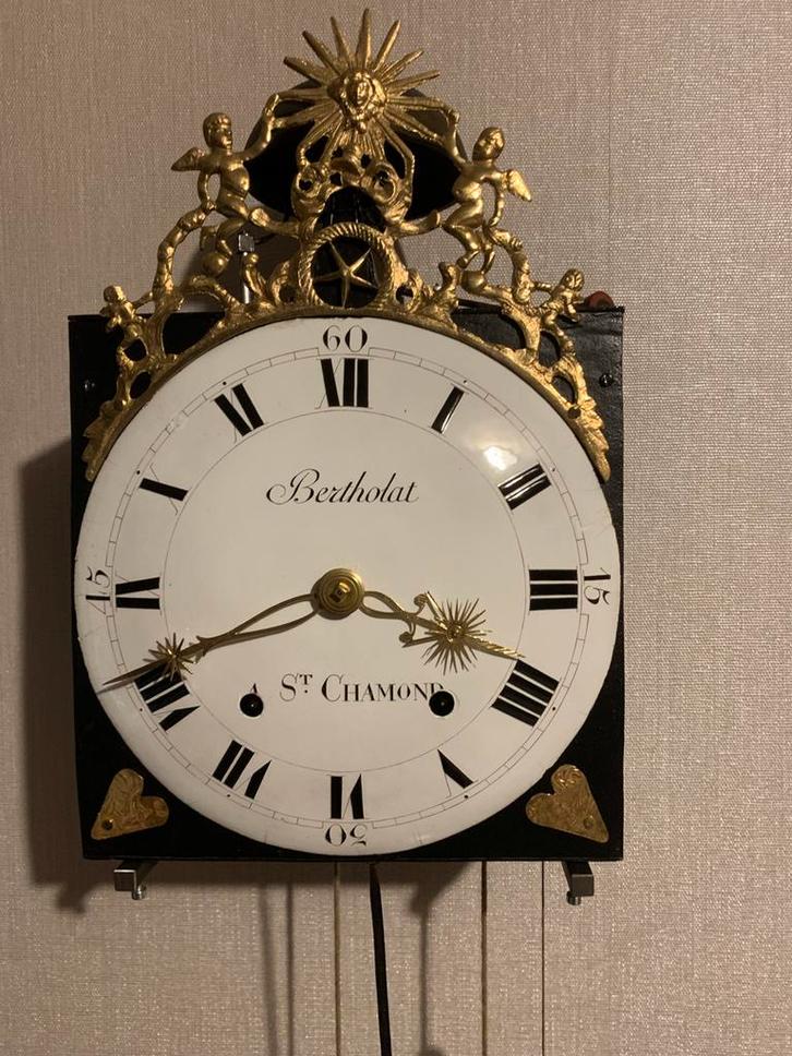 Zon Comtoise klok Bertholat St. Chamond - Perfecte staat, Antiek en Kunst, Antiek | Klokken, Ophalen