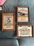 3 spiegels coca cola dutch airlines KLM en colman, Antiek en Kunst, Antiek | Spiegels, Ophalen of Verzenden, Rechthoekig, Minder dan 100 cm