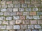 25 m2 Zweeds graniet kinderkoppen 20x14cm kassei oud, Ophalen, Gebruikt, Klinkers, Natuursteen