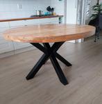 Stevige mango hout eettafel, Huis en Inrichting, Tafels | Eettafels, Ophalen, Rond, Zo goed als nieuw, 100 tot 150 cm