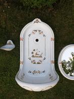 Fonteintje hoge rug, spiegel, zeepbakje, gedecoreerd