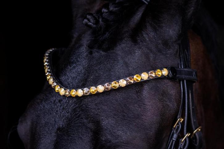 L'Anique Click&Go Frontriem Lemon, Dieren en Toebehoren, Paarden en Pony's | Hoofdstellen en Tuigage, Nieuw, Dressuur, Ophalen of Verzenden