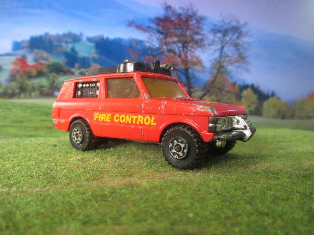 1/43 Range Rover Brandweer Matchbox Speed Kings K-64 #1, Ophalen of Verzenden, Gebruikt, Auto, Matchbox