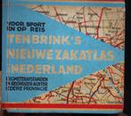 Ten Brink's Nieuwe Zakatlas Nederland 35e druk 1935-1940 voo, Boeken, Atlassen en Landkaarten, Gelezen, Ophalen of Verzenden, Landkaart