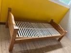 Grenen eenpersoonsbed met electrisch verstelbare lattenbodem, Huis en Inrichting, Ophalen, Eenpersoons, Hout, 220 cm