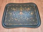 Vintage dienblad met bloemen, Ophalen of Verzenden, Zo goed als nieuw, Rechthoekig