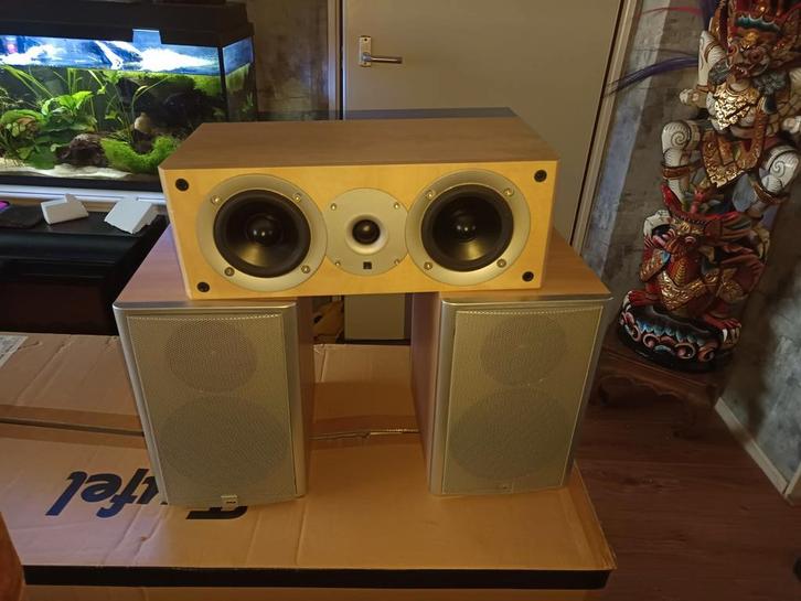 Boekenplank set van canton en center speaker kef, Audio, Tv en Foto, Luidsprekers, Zo goed als nieuw, Front, Rear of Stereo speakers