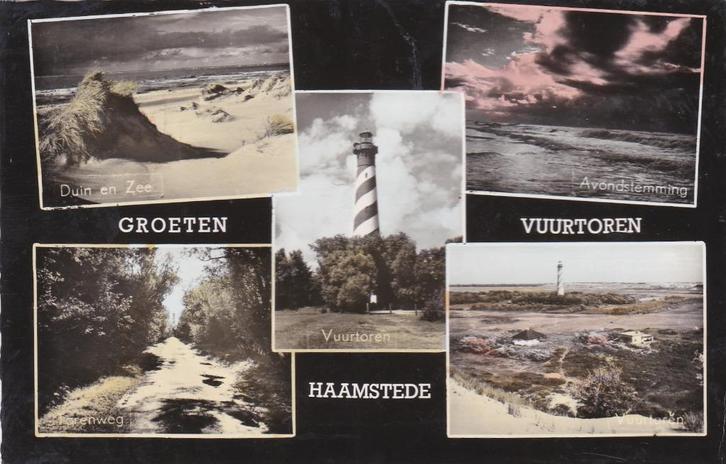 16974  Groeten Vuurtoren Haamstede Zeeland 1949, Verzamelen, Ansichtkaarten | Nederland, Gelopen, Zeeland, 1940 tot 1960, Verzenden