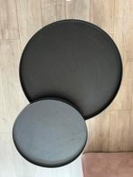 Ronde, zwarte bijzettafels o.a Kwantum met opbergruimte, Minder dan 55 cm, Gebruikt, Rond, Hout