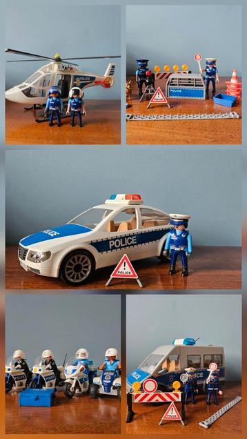 Playmobil politie agenten voertuigen helikopter motoren beschikbaar voor biedingen