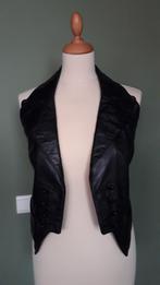 Leren gilet, Kleding | Dames, Bodywarmers, Ophalen of Verzenden, Zo goed als nieuw, Zwart