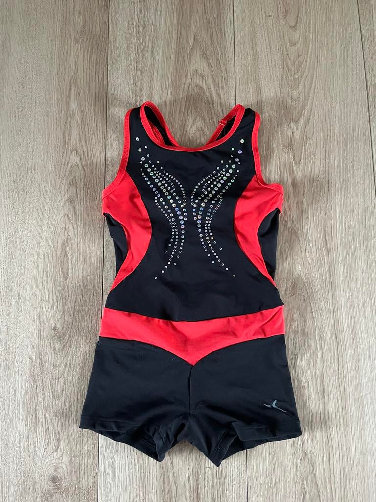 Turnpakje met strass steentjes maat 104, Sport en Fitness, Turnen, Kindermaat 122 t/m 140, Ophalen of Verzenden, Zo goed als nieuw