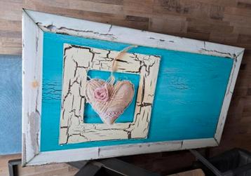 Canvasdoek met hart voor in de tuin beschikbaar voor biedingen