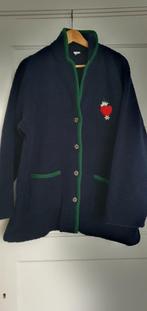 Fleecevest in trachtenstijl mt 48/50 vest i.z.g.st. ^, Ophalen of Verzenden, Gedragen, Maat 46/48 (XL) of groter, Blauw