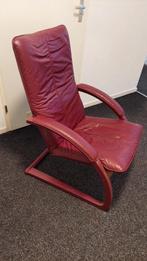 Leren stoel, Huis en Inrichting, Fauteuils, Ophalen, Zo goed als nieuw, 75 tot 100 cm, 50 tot 75 cm
