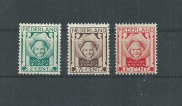 Nederland 1924, NVPH 141 t/m 143, Ongebruikt. beschikbaar voor biedingen