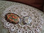 Vintage Broche Bloemen en Sjaalclip Hertje ** Mimosa **, Ophalen of Verzenden