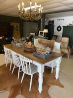 Brocante eettafel Malmedy, Zo goed als nieuw, Vijf personen of meer, Rechthoekig, 50 tot 100 cm