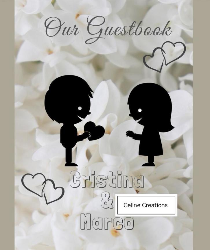 Bruiloft gastenboek met namen, Hobby en Vrije tijd, Feestartikelen, Nieuw, Versiering, Geboorte of Huwelijk, Ophalen of Verzenden