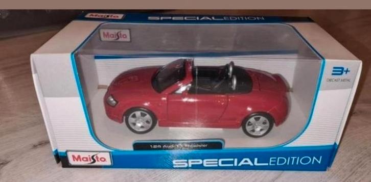 Maisto Audi TT Roadster Cabriolet 1:24 rood nieuw in doos, Hobby en Vrije tijd, Modelauto's | 1:24, Nieuw, Auto, Maisto, Ophalen of Verzenden