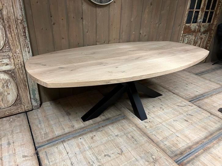 Eiken tafel op maat en vorm - snel leverbaar! Eikenhout, Huis en Inrichting, Tafels | Eettafels, Nieuw, Eikenhout, Ophalen of Verzenden