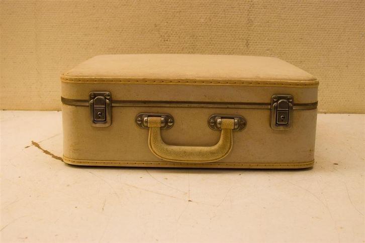 Witte koffer 47037, Sieraden, Tassen en Uiterlijk, Koffers, Gebruikt, Hard kunststof, Minder dan 50 cm, Ophalen of Verzenden