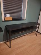 Zwarte IKEA sidetable - 150 cm breed stevige haltafel met pl, Ophalen, Gebruikt, 100 tot 150 cm, 25 tot 50 cm