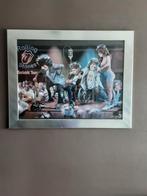Rolling Stones poster in zilverkleurige lijst 92/72 cm, Verzamelen, Muziek, Artiesten en Beroemdheden, Gebruikt, Ophalen