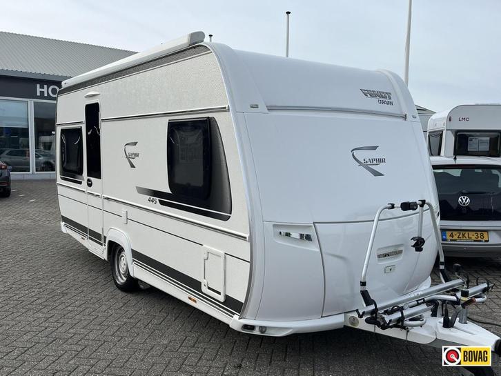 Fendt Saphir 445 SFB MOVER/LUIFEL/VLOERVERWARM, Caravans en Kamperen, Caravans, Bedrijf, tot en met 4, 1000 - 1250 kg, Rondzit