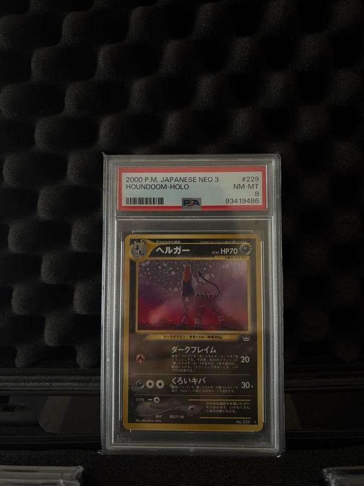 Houndoom neo 3 japans holo (psa 8), Hobby en Vrije tijd, Verzamelkaartspellen | Pokémon, Zo goed als nieuw, Ophalen of Verzenden