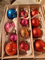 vintage gekleurde kerstballen, Diversen, Kerst, Ophalen of Verzenden, Gebruikt