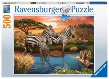 Ravensburger: Zebra's bij de drinkplaats 500 stukjes beschikbaar voor biedingen