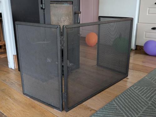 Zwart haardscherm, Huis en Inrichting, Haarden, Gebruikt, Verzenden