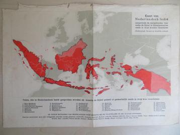 Vintage NBG folder met kaart van Nederlandsch Indië (1941) beschikbaar voor biedingen